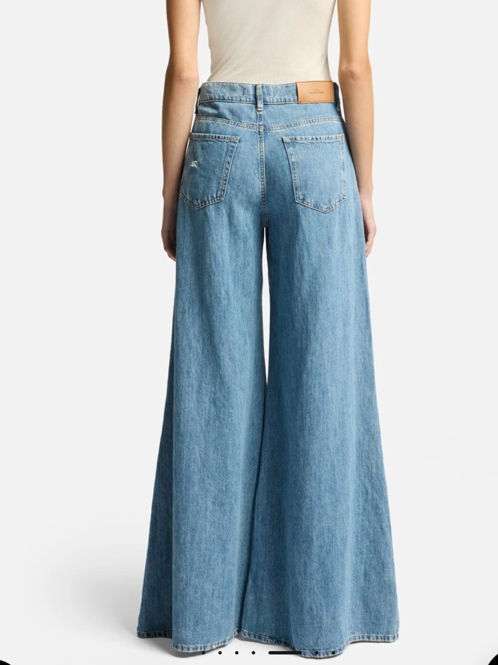7 for all mankind WILLOW PALAZZO WIDE LEG in Indigo jeans size 26 - Picture 2 of 6